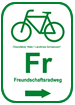 Schild Freunschaftsradweg